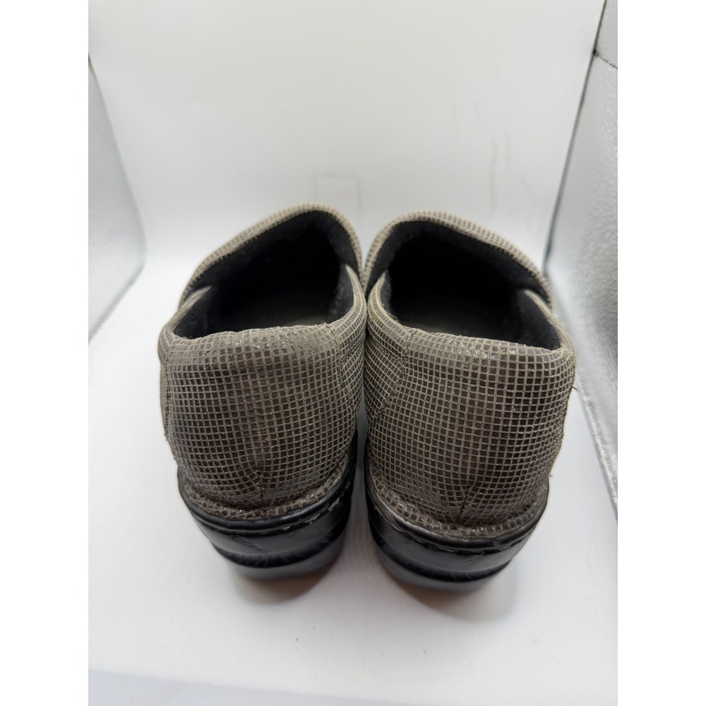 B.O.C. Peggi Womens Grey Grid Textured Slip On Clog Shoes Size 8 C00022